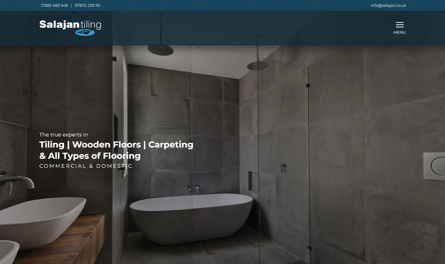 tiling contractor wordpress bespoke website design